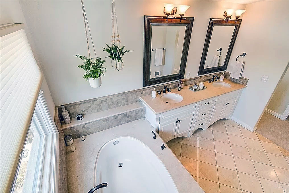 Makeup Central bathroom in Huntington Beach, California