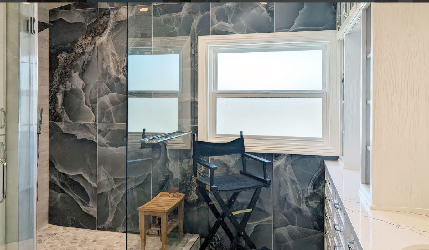 Makeup Central bathroom in Huntington Beach, California