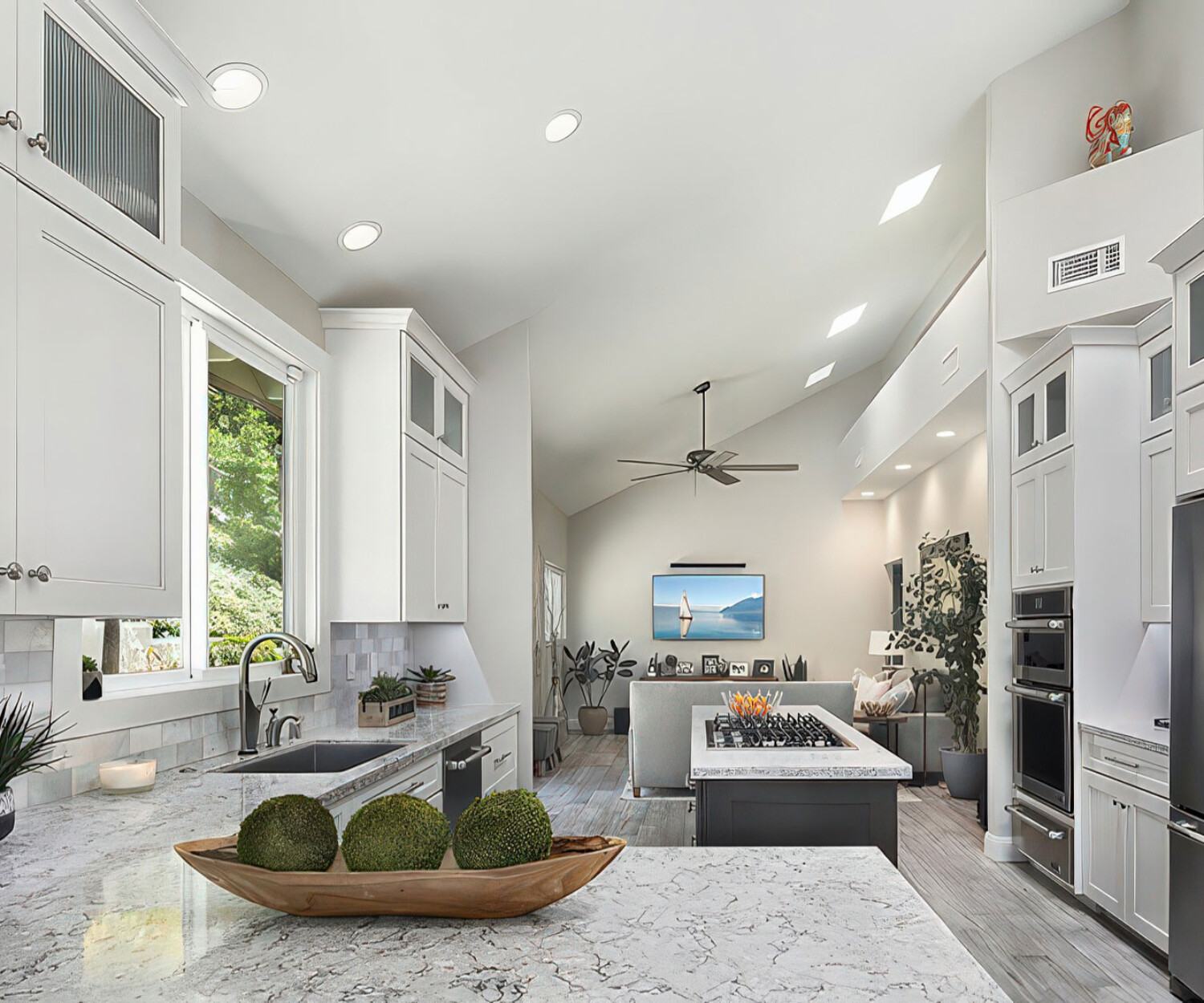 Carlsbad Great Room Renovation - Casafina Interior Design | Orange County